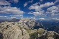 View from Tre Cime di Lavaredo peaks, Dolomiti Alps